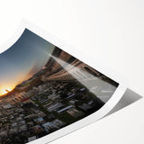 Extra large wall art featuring line art flowers in vibrant colors on a rolled print, ideal for large living room decor.