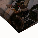 Black and white landscape art painting of a Caribbean scenery on stretched canvas, suitable for bedroom wall art.