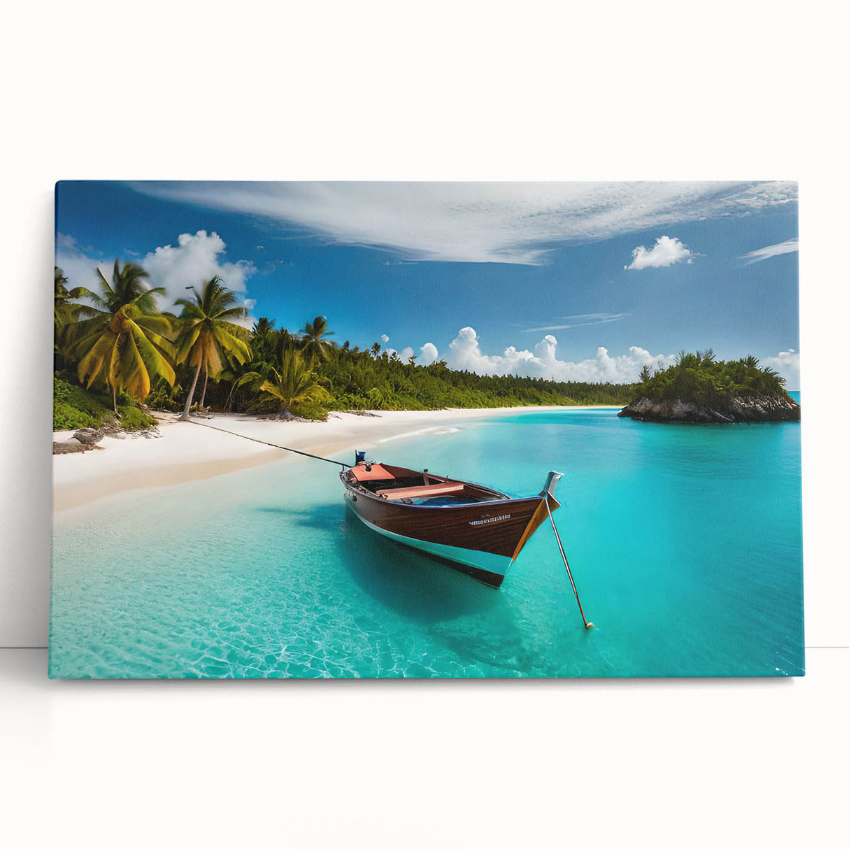 Black and white photograph of a Costa Rican landscape on large stretched canvas, ideal for kitchen wall art.