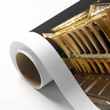 Art deco poster of El Salvador scenery in muted tones on rolled canvas, ideal for nursery wall art.