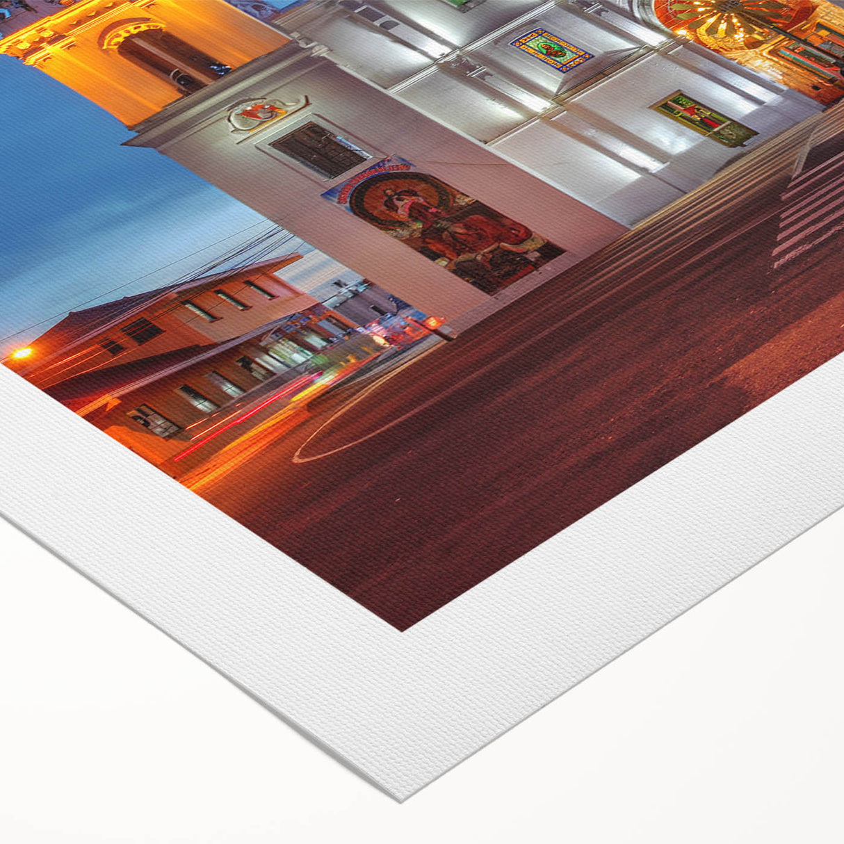 Art deco poster featuring a vibrant Central American Panama scenery on a rolled canvas, suitable for dining room wall art.