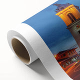 Art deco poster of Central America scenery in soft pastel shades on rolled canvas, ideal for nursery wall art.