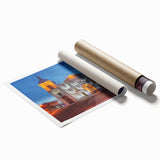 Extra large rolled print of a floral art scene in Central America, using vibrant colors, on canvas.