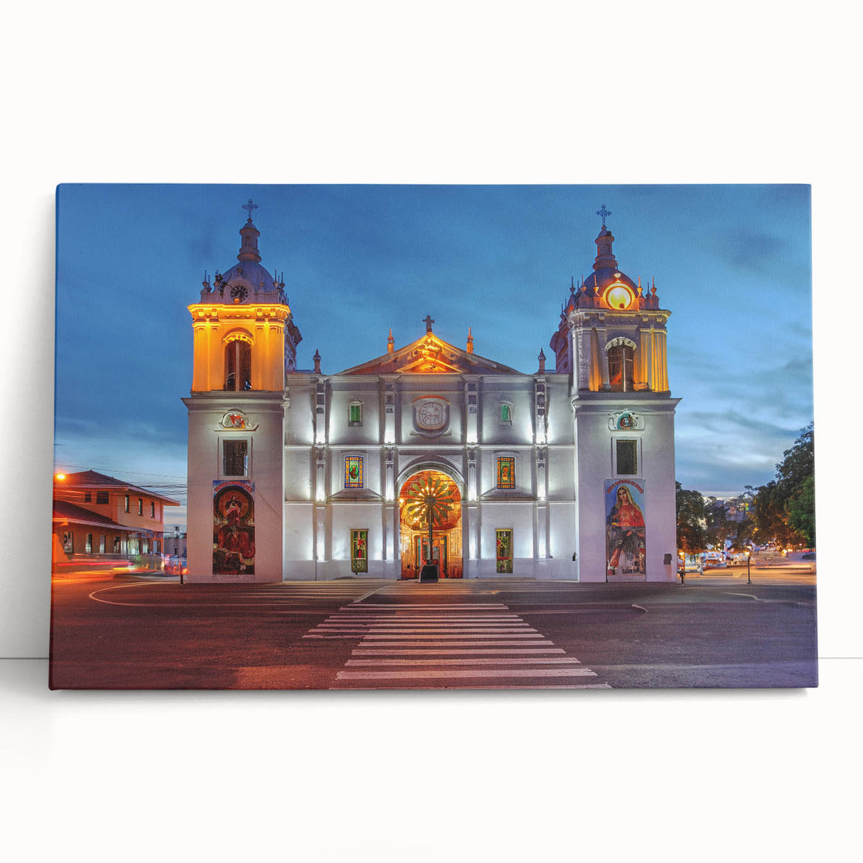 Black and white photograph of Central America’s Panama scenery on a large stretched canvas, ideal for kitchen wall art.