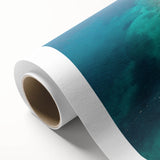 Art Deco poster of an Albanian landscape on rolled canvas, with muted earth tones, ideal for nursery wall art.