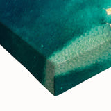 Black and white landscape art painting of Albanian scenery on stretched canvas, ideal for bedroom wall art.