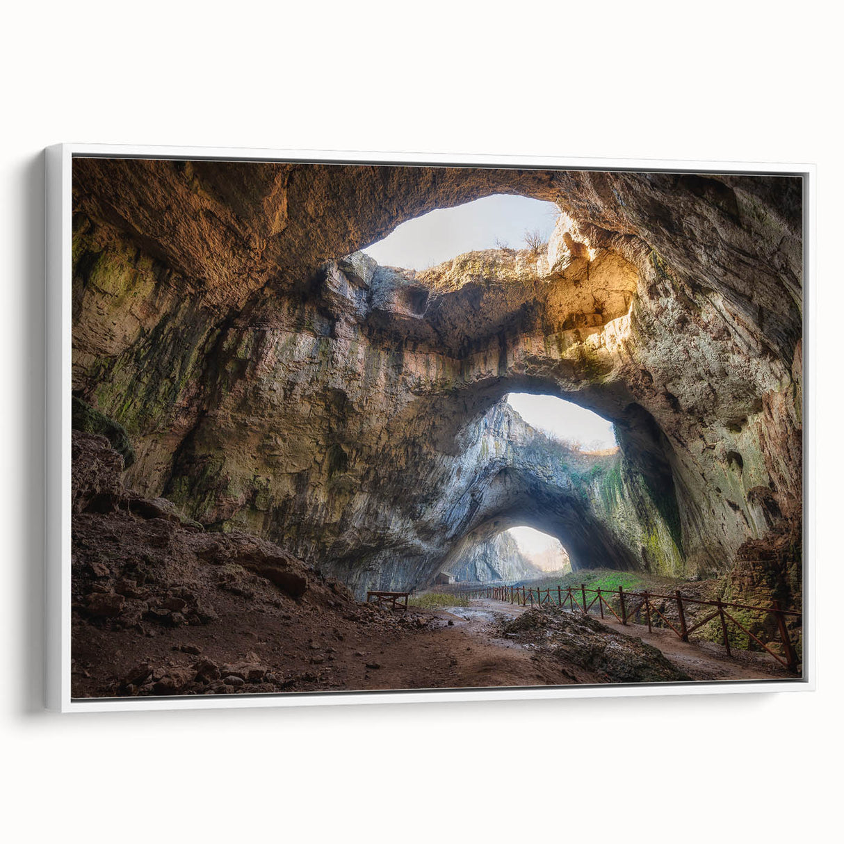 Vintage poster art of a Bulgarian scenery on framed canvas, featuring colorful art in extra large format.