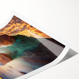 Extra large rolled canvas featuring line art flowers in muted earth tones, ideal for large living room wall art.