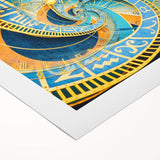 Art deco poster of Prague skyline in muted earth tones on rolled canvas, suited for dining room wall.