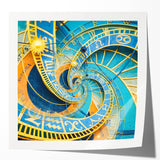 Rolled print of Prague scenery with muted earth tones, ideal for art wall dining room or classy bathroom wall art.