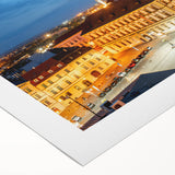 Art deco poster of the Charles Bridge in Prague, featuring muted sepia tones on rolled canvas.