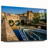 Acrylic print of a European cityscape in muted earth tones, ideal for bedroom or dining room art.