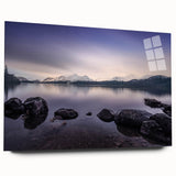 Large abstract depiction of Cumbria landscape in muted earth tones on acrylic glass, suitable for bedroom or dining room art.