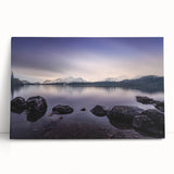 Black and white photograph of Cumbria landscape on large stretched canvas, ideal for kitchen wall art.