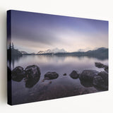 Landscape painting of Cumbria, England on stretched canvas featuring rolling hills and a serene lake.