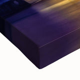 Black and white landscape art painting of London on stretched canvas, suitable for bedroom wall decor.