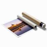 Extra large rolled print of a floral scene in Lyon with muted pastel tones, ideal for classy bathroom wall art.