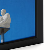 Extra large black wall art of Nice, France, with colorful, textured scenery on framed canvas, ideal for living room decor.