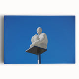 Black and white stretched canvas of Nice, France scenery, ideal for kitchen wall art or bedroom decor.