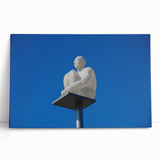 Black and white stretched canvas of Nice, France scenery, ideal for kitchen wall art.