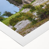 Art deco poster of a South France scenery in pastel shades on rolled canvas, ideal for dining room wall art.