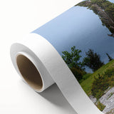 Art Deco poster of a scenic South France landscape in pastel colors on rolled canvas, ideal for nursery wall art.