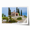 Extra large rolled print of a serene French countryside scene in soft pastel colors, ideal for dining room wall art.
