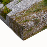 Large art of a black and white detailed landscape painting depicting southern France, printed on stretched canvas.