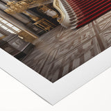 Art Deco poster of Versailles scenery in pastel shades on rolled canvas, suited for dining room wall art.