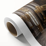 Art Deco poster of Versailles scenery in pastel shades on rolled canvas, ideal for nursery wall art.