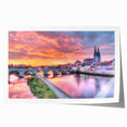 Rolled print of Bavarian scenery with vibrant green landscapes and traditional architecture, ideal for art wall dining room.