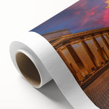 Art deco poster of Berlin skyline in muted gray, ideal for nursery wall art or dining room ambiance, on rolled canvas.