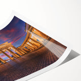 Extra large wall art featuring line art flowers in muted tones on a rolled print, suited for large living room decor.