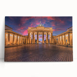 Large black and white stretched canvas of Berlin scenery, ideal for kitchen wall art.
