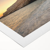 Art deco poster of Crete, Greece scenery in muted earth tones on rolled canvas, suitable for dining room wall art.