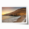 Extra large rolled print of Crete, Greece scenery with vibrant floral elements, ideal for dining room wall art.