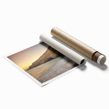 Extra large rolled print of a Crete, Greece scenery with vibrant floral elements, ideal for classy bathroom wall art.