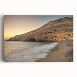 Black and white photograph of Crete, Greece on stretched canvas, ideal for kitchen wall art.