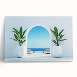 Black and white photo of a European street on a large stretched canvas, suitable for kitchen wall art.