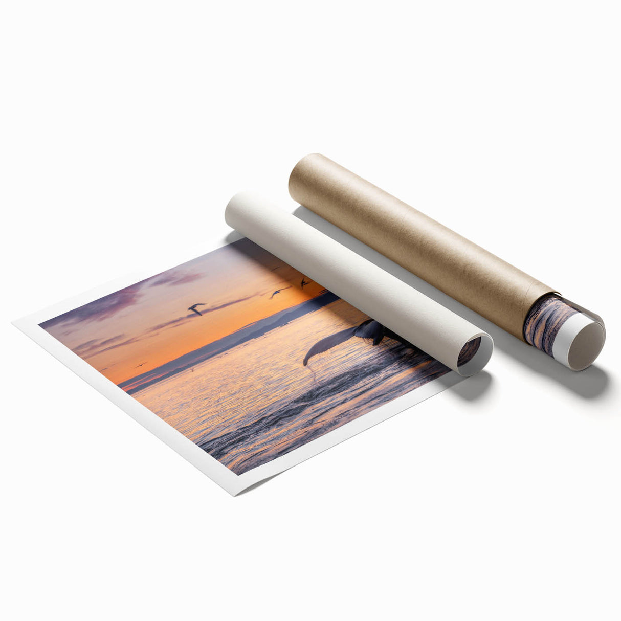 Extra large rolled print of a Greenland landscape with vibrant green tones, ideal for classy bathroom wall art.