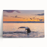 Large black and white photo of a European Greenland landscape on stretched canvas, ideal for kitchen wall art.