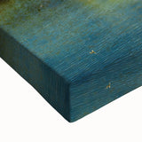 Black and white landscape art painting of a European scenery on stretched canvas, ideal for bedroom wall art.