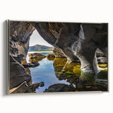 Landscape art painting of a scenic Ireland view in vibrant colors on a framed canvas, ideal for living room decor.