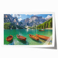 Rolled print of the Dolomites in Italy featuring lush greenery and rugged mountains, ideal for art wall dining room.