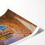 Extra large rolled print featuring line art flowers with floral art in muted earth tones.