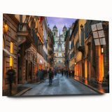 Acrylic print of a large abstract depiction of Rome, Italy, using muted earth tones, ideal for bedroom or dining room art.