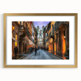 Abstract art print of Rome with muted earth tones on a framed canvas, suitable for dining room decor.
