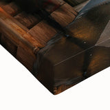 Large art of a black and white Rome landscape on stretched canvas, suitable for bedroom wall decor.