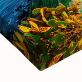 Black and white landscape art painting of Sicilian scenery on stretched canvas, ideal for bedroom wall art.