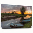 Large abstract wall art depicting a European scenery in Latvia, rendered on acrylic glass.